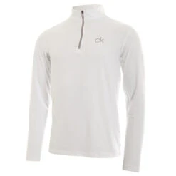 Calvin Klein Newport Premium Half Zip Top -Golf Series Sale C9355WHITE5 510x510 1