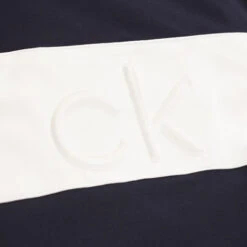 Calvin Klein Embossed Half Zip -Golf Series Sale C9500NVY WHT8 510x510 1