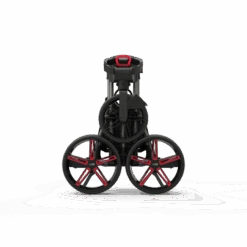 Powakaddy DLX-Lite FF Push Trolley -Golf Series Sale DLX LITE FF GUNMETAL RED FOLDED BACK 510x510 1