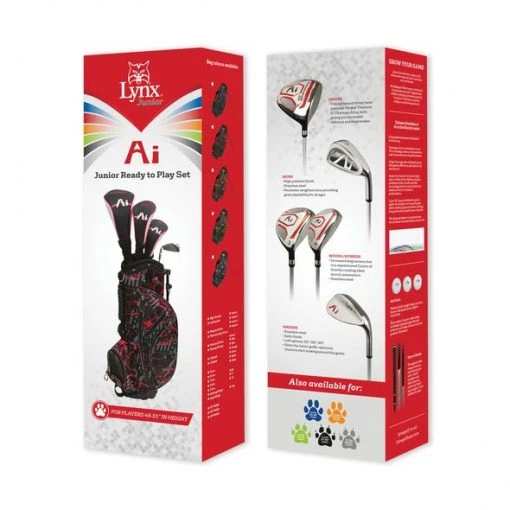 Lynx Golf Junior AI Package Set Red (7-9 Years) 1 Lynx Golf Junior AI Package Set Red (7-9 Years)