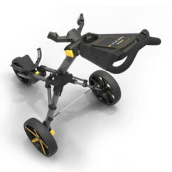 Powakaddy Micra Push Trolley -Golf Series Sale MICRA YELLOW OPEN REAR 510x510 1