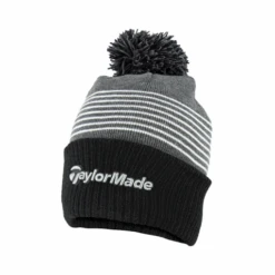 TaylorMade Golf Bobble Beanie Hat 6 TaylorMade Golf Bobble Beanie Hat -Golf Series Sale N7792201 TM Bobble Beanie Blk Grey White 510x510 2