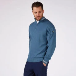 Stuburt Mens Arctic Lined Sweater -Golf Series Sale SBKNT1226 Model 4 510x510 1