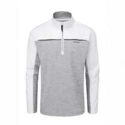 Stuburt Mens Enhance Half Zip Fleece -Golf Series Sale SBTOP1146 ENHANCE FLEECE SILVER GREY WHITE 510x510 1