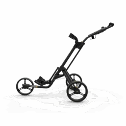 PowaKaddy Twinline 5 Push Golf Trolley -Golf Series Sale TL5 YELLOW MATT BLACK OPEN SIDE 1 510x510 1