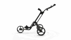 PowaKaddy Twinline 5 Push Golf Trolley -Golf Series Sale TL5 YELLOW MATT BLACK OPEN SIDE 510x287 1