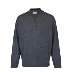 Proquip Merino Wool Lined Half Zip Golf Sweater -Golf Series Sale pq collection merino lined half zip sweater greymaRL 1 510x511 1